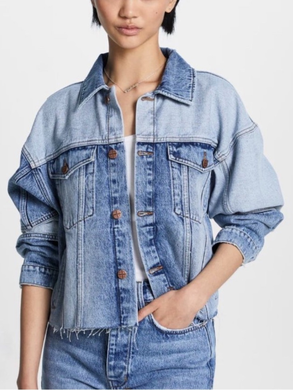 Ksubi Destiny Patchwork Cropped Denim Jacket